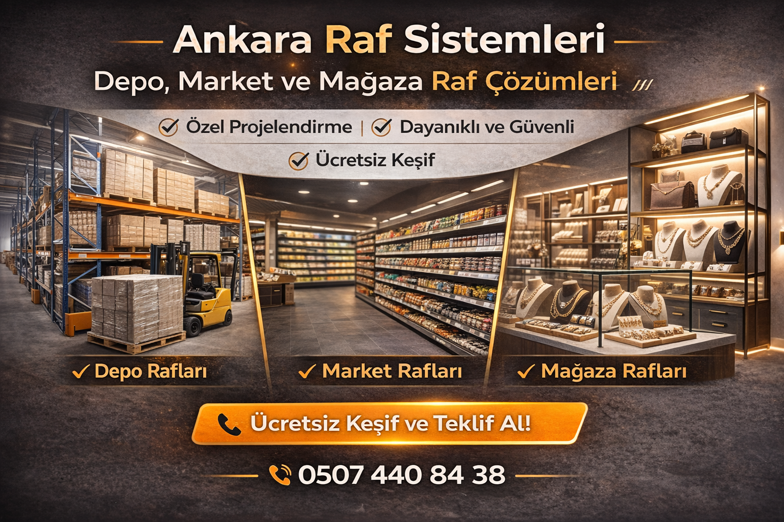 Ankara raf sistemleri çözümleri – depo, market ve mağazalar için profesyonel raf sistemleri
