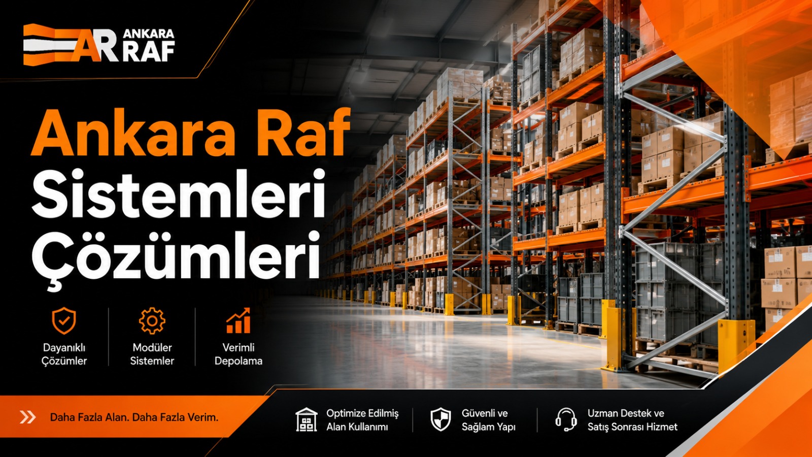 Ankara raf sistemleri çözümleri için depo raf sistemi görseli